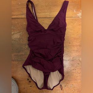 J Crew Padded Ruched Femme One Piece Swimsuit, size 8